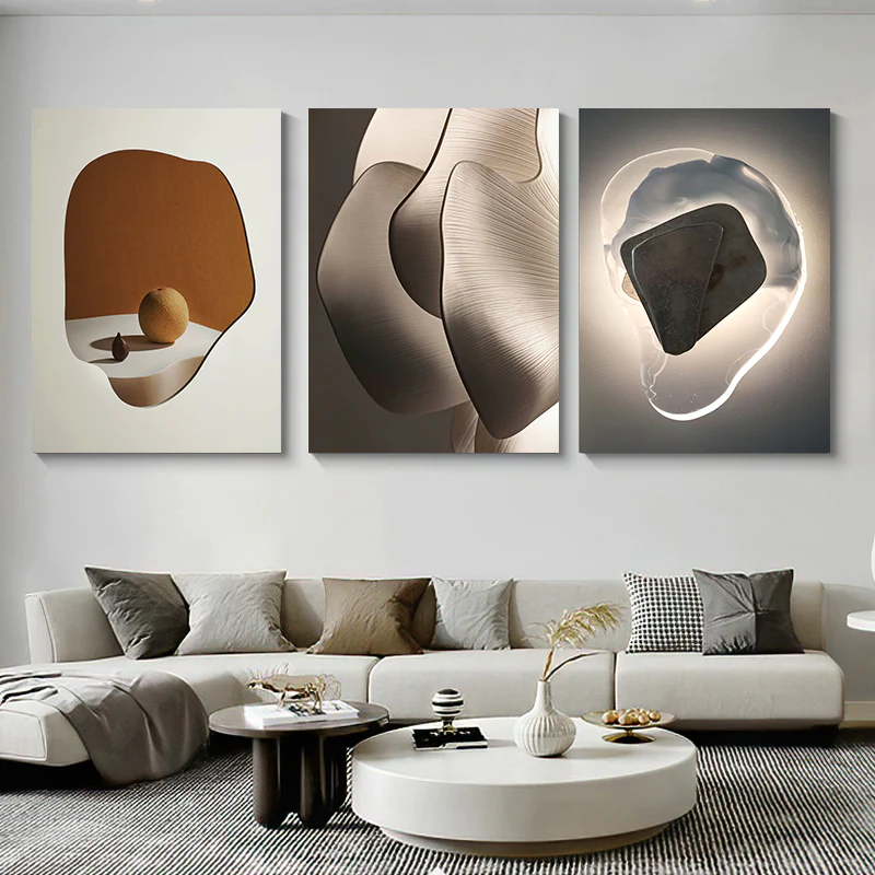 16 Stunning Abstract Art Pieces For Your Living Room - The Inspired Crib